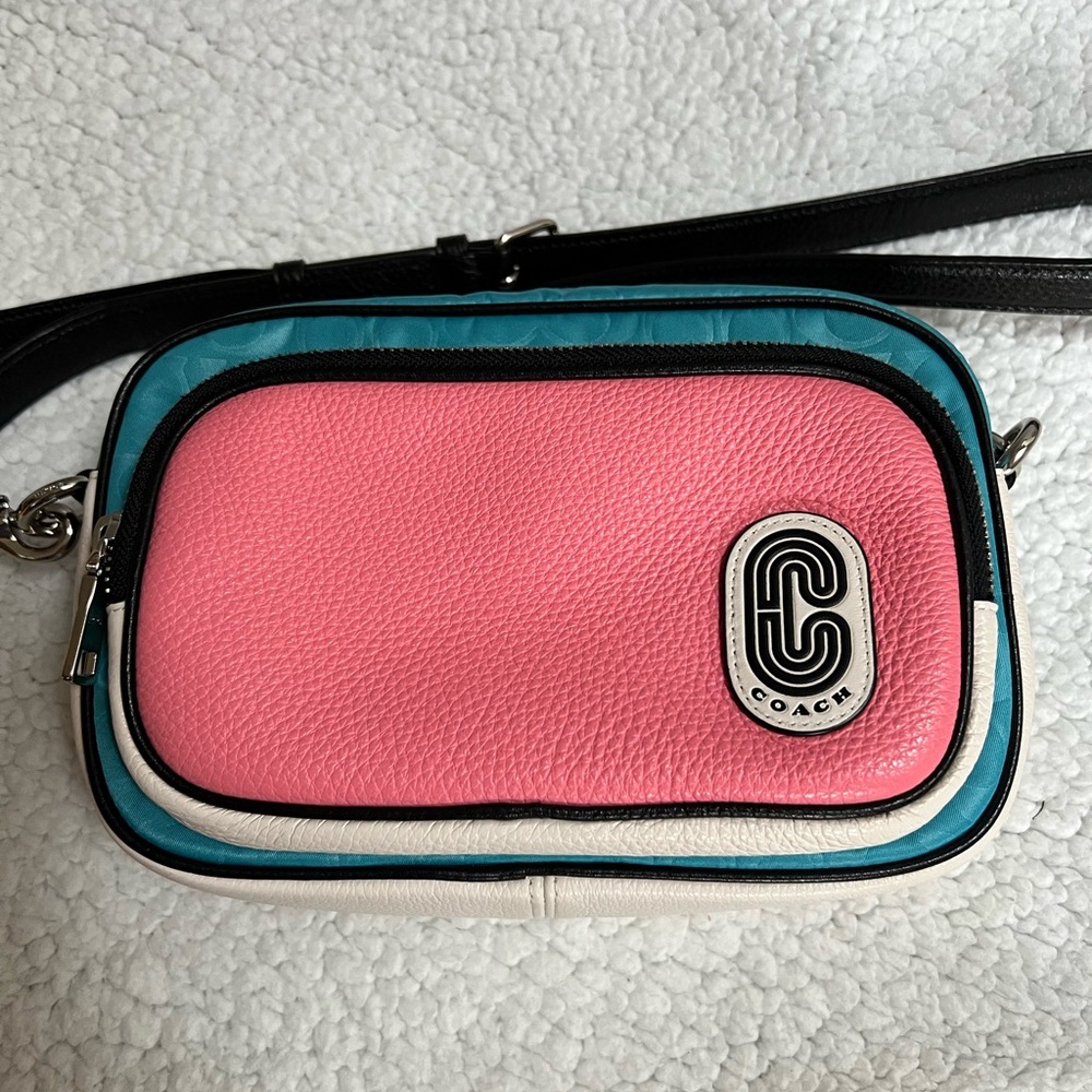 NEW 🚨💖COACH Jamie Camera Bag Aqua Pink Lemonade NEW WITH TAGS🔥🚨 (Reg.$298) - Picture 5 of 16
